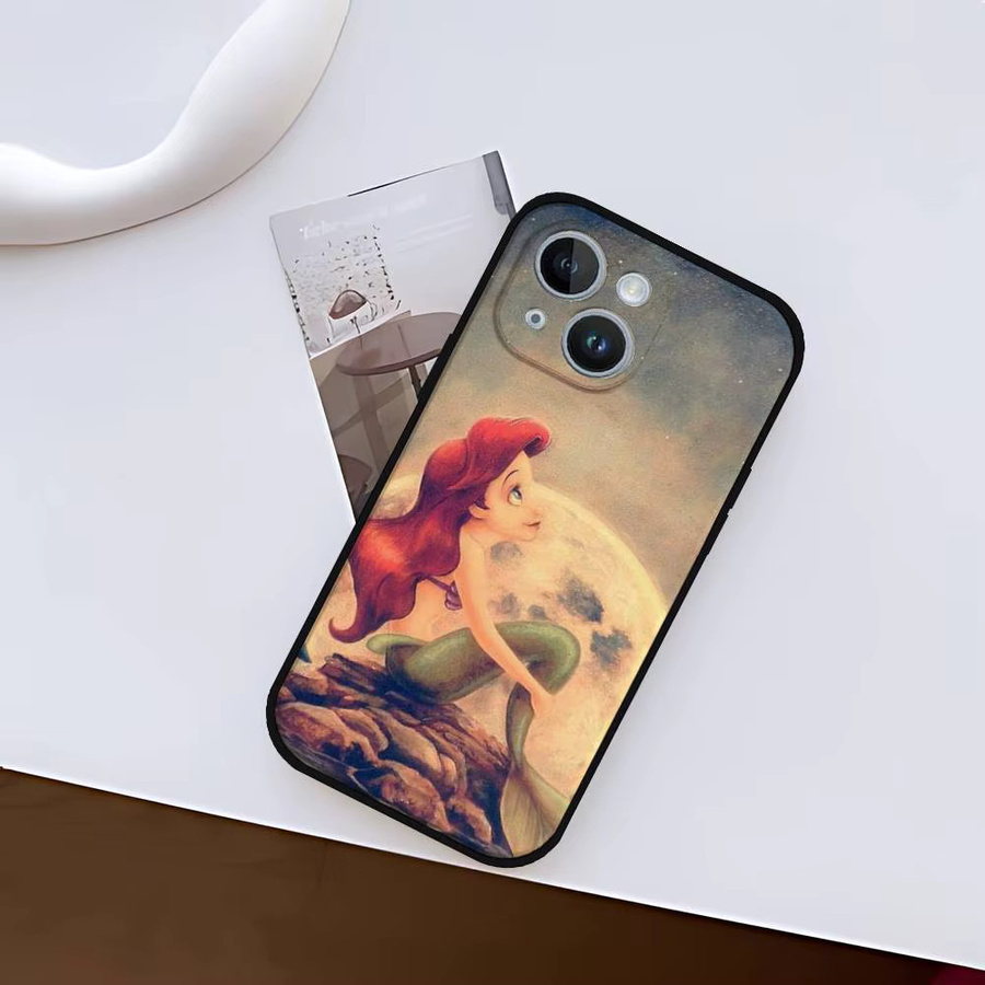 Mesuca Handyhülle mit Meerjungfrauen Prinzessin Motiv für iPhone 11 bis 17 Pro Max in Schwarz und Multicolour aus Silikon - Bild 2