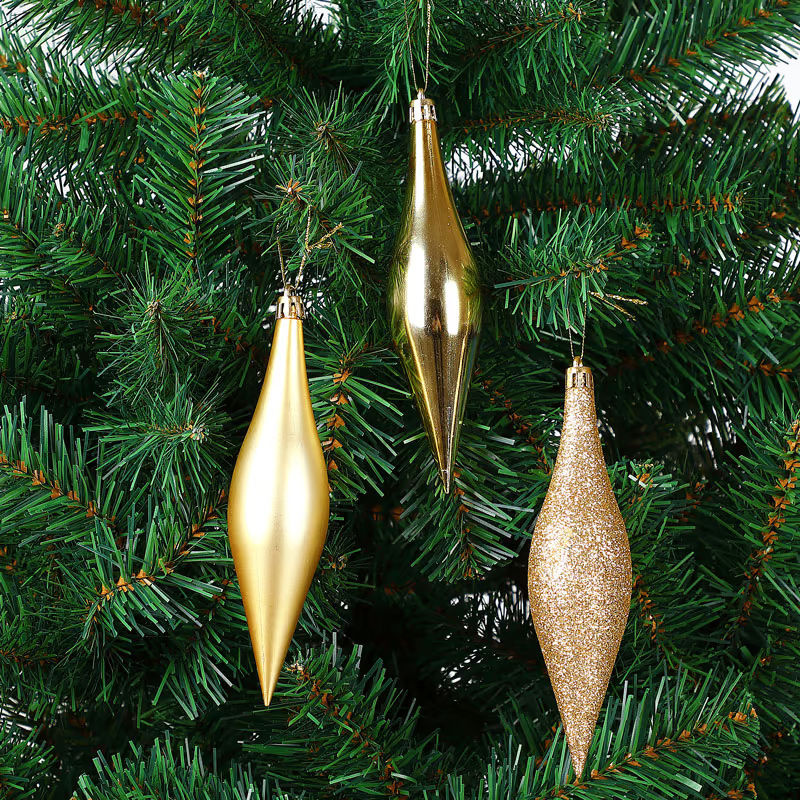 Casaria Weihnachtskugeln Set 102-teilig in Gold und Rot als Weihnachtsbaumschmuck aus Kunststoff - Bild 2