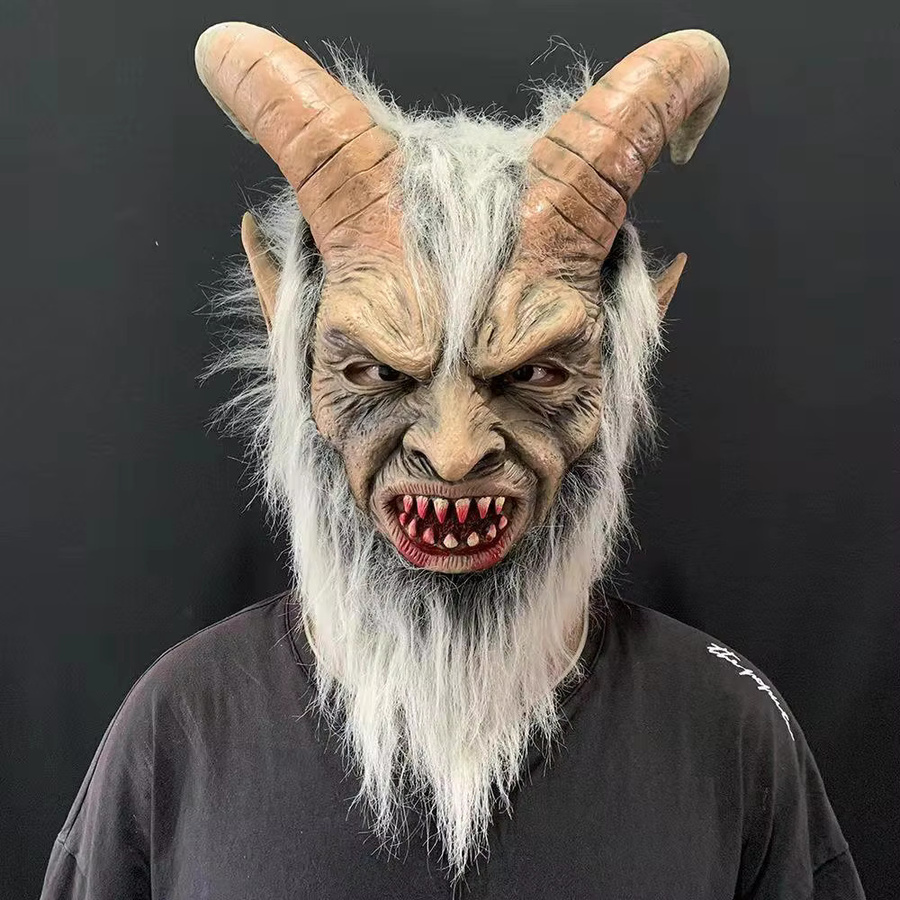 Blackburro Luzifer Maske, Teufel, Latex Maske, Erwachsene - Bild 1