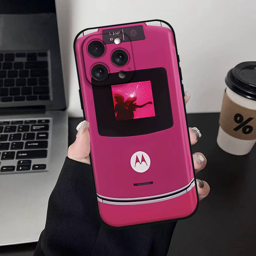 Motorola Razr Handyhülle aus weichem TPU in Pink - Bild 2
