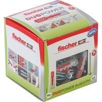 Fischer DUOPOWER 2-Komponenten-Dübel aus Nylon, Farbe: Grau/Rot, Durchmesser: 8 mm, Länge: 40 mm, 50 Stück - Bild 1