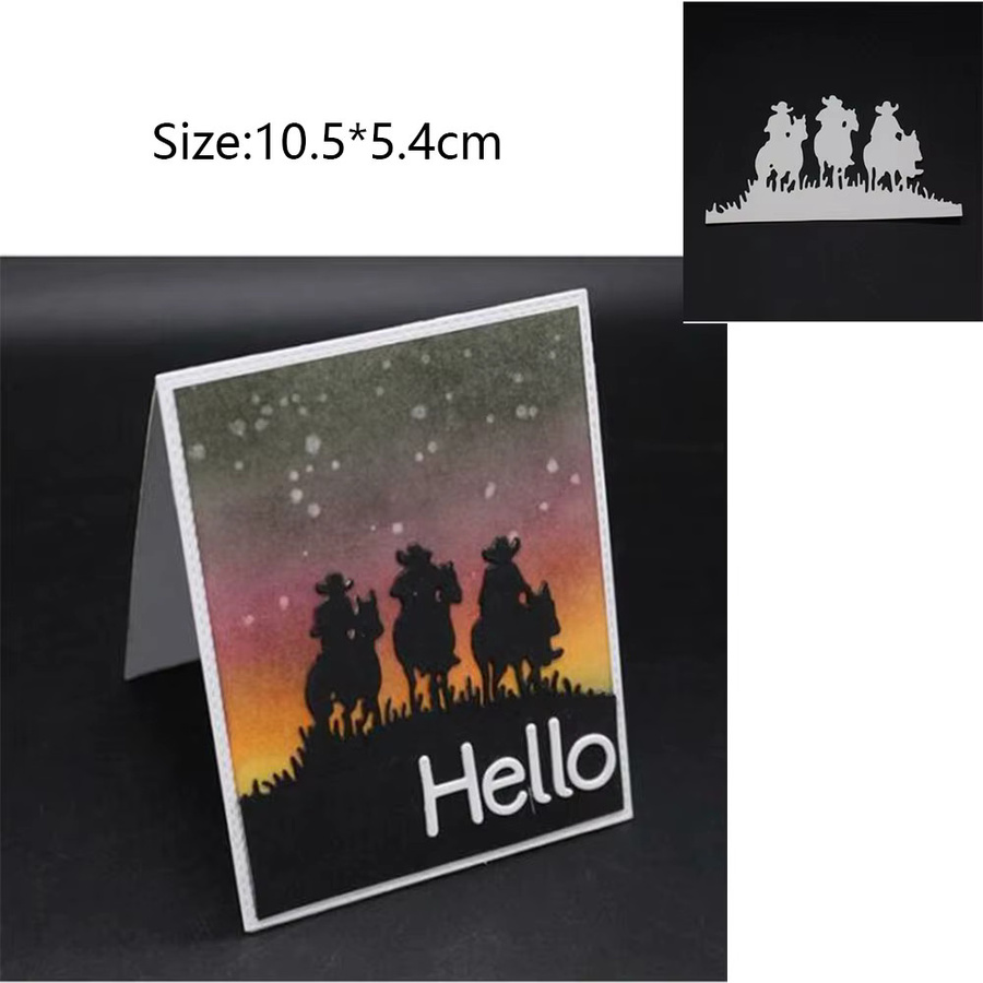 Metall-Schneidwerkzeug mit Jäger- und Tier-Motiven für Scrapbooking und Papierhandwerk als Stanzschablone und Prägeschablone - Bild 3