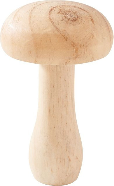 VBS Holz-Pilz in Beige für Herbst und Weihnachten, Höhe: 12 cm - Bild 1
