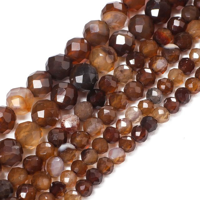 Kuoyu Perlen, Achatstein, kaffeebraun, 2 mm, Unisex - Bild 1