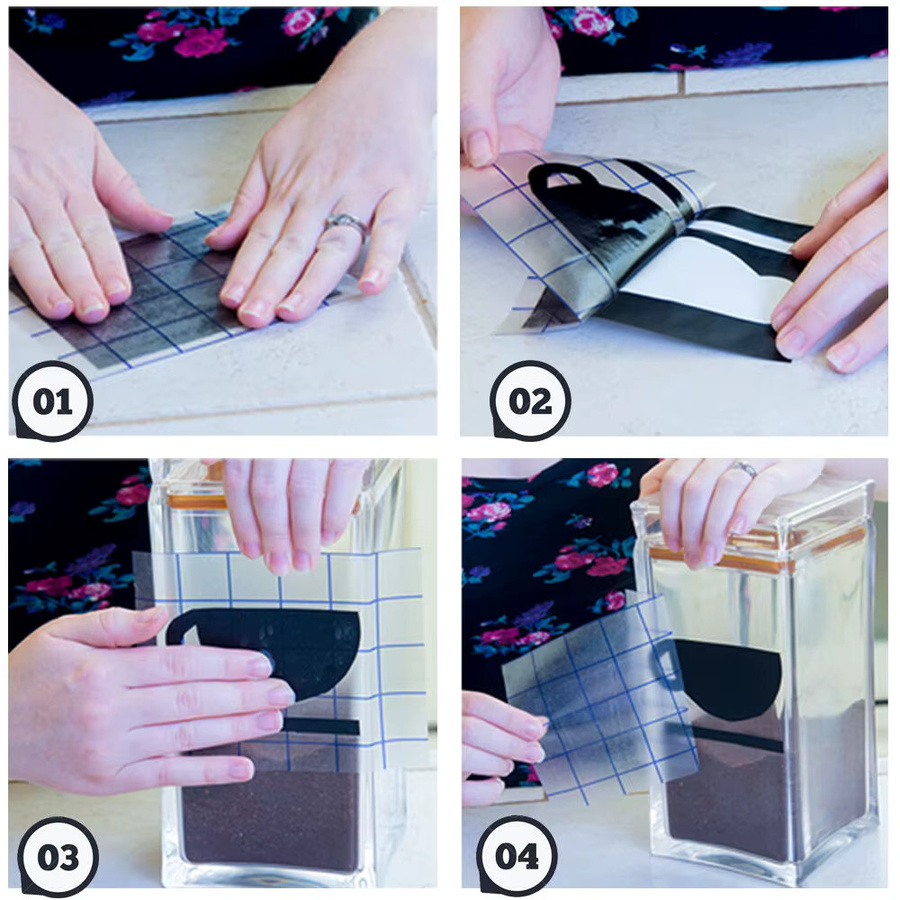 Mittelhaftendes Transferpapier Klebeband in 4 Farben für transparente Applikationen, Schildervinyl und DIY-Bastelprojekte, B: 30,48 cm, L: 4,88 m - Bild 1