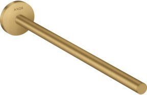 Hansgrohe Axor Uni. Circular Handtuchhalter aus Messing, Wandmontage, Gold gebürstet, Breite: 35,4 cm - Bild 1