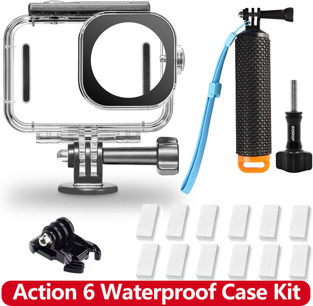 DJI Osmo Action 6 Wasserdichtes Unterwasser-Tauchgehäuse mit Schutzlinsenabdeckung in Transparent - Bild 1