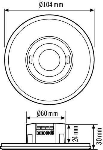 ESYLUX EP10428753 Decken-Präsenzmelder Schwarz IP20 Rund aus Kunststoff - Bild 1