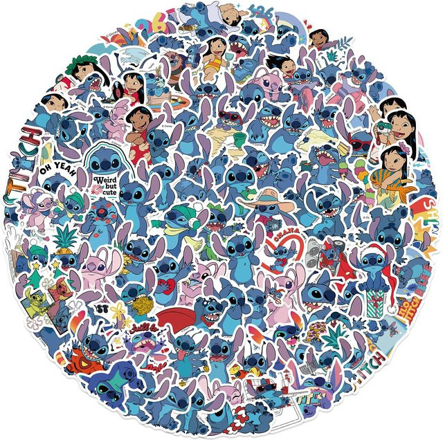Wucifang Jewelry Lilo Stitch Film Aufkleber, 100-teiliges Set, multicolor - Bild 1