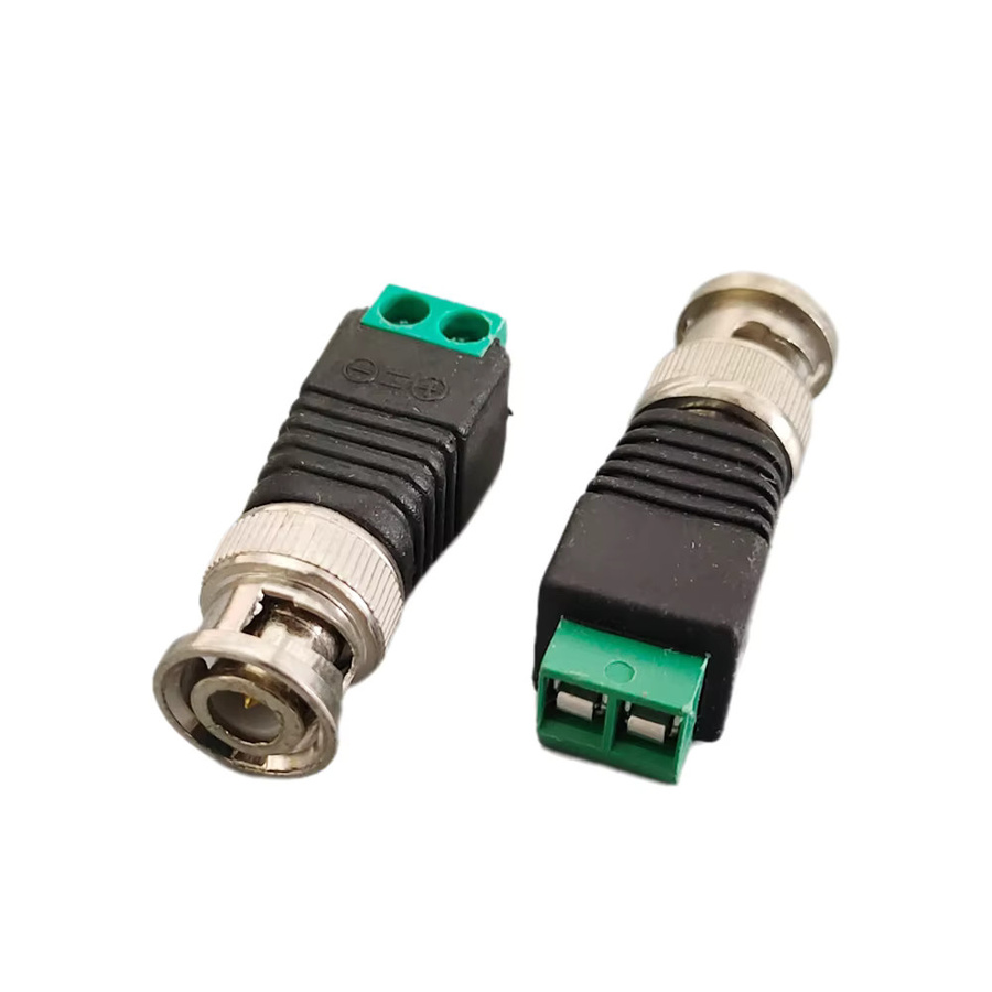 2 Stück BNC-Stecker auf BNC-Buchse Koaxial-Kabeladapter in Schwarz für Video-Balun und CCTV-Kamera-Zubehör - Bild 2