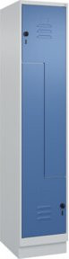 C+P Z-Spind Classic PLUS mit Sockel, 2 Fächer, Grau/Blau, H x B x T: 195 x 40 x 50 cm - Bild 1