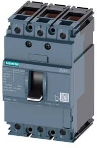 Siemens 3VA1010-2ED36-0AA0 Leistungsschalter in Grau mit einem Einstellbereich von 100 - 100A und einer maximalen Schaltspannung von 690 V/AC - Bild 1