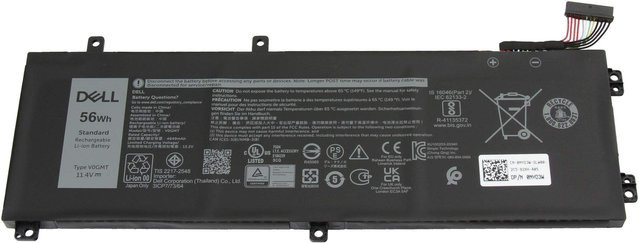 Dell Ersatzakku 3C in Schwarz mit 11,4V, 4649mAh und 56Wh (H5H20) - Bild 1