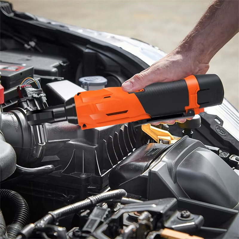 Bromose 12V Kabelloser Rechtwinkliger Elektrischer Schraubenschlüssel mit 200N.m Drehmoment und 3/8 Zoll Ratschenfunktion für die Autowartung - Bild 6