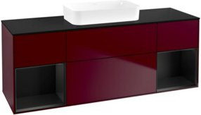 V&B Waschtischunterschrank Finion in Blau, Matt, B/T/H: 160 x 60,3 x 50,1 cm - Bild 1