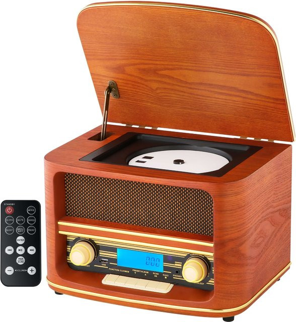Cyberlux Retro Nostalgieradio in Braun mit CD, MP3, USB, Bluetooth sowie FM/AM Radio - Bild 1