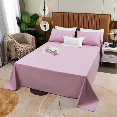 YTO Home Bettlaken aus Aloe-Baumwolle in Lichtlila, B/B: 150 x 230 cm