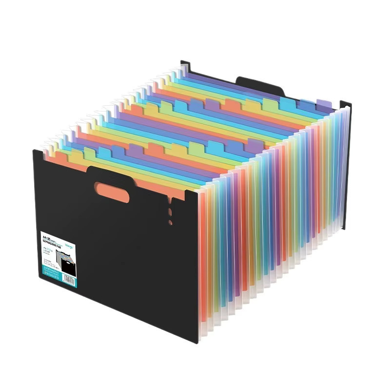 Multifunktionale A4 Dokumentenbox aus Kunststoff für Schüler, vertikale Aufbewahrungstasche mit mehreren Ebenen zur Klassifizierung, weiß und mehrfarbig - Bild 4