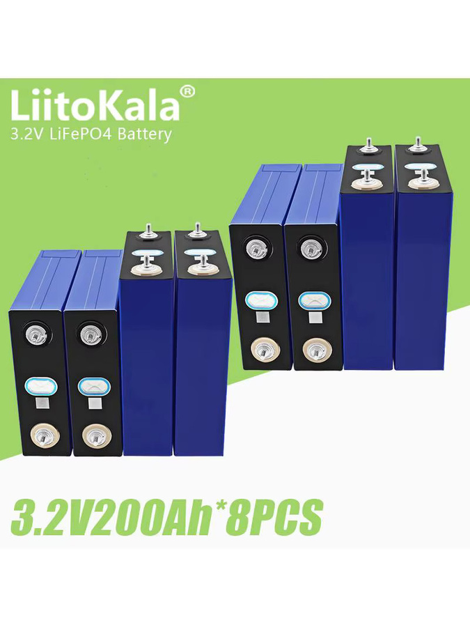 LiitoKala LiFePO4-Zelle 3,2V 200Ah wiederaufladbare Lithium-Eisenphosphat-Batterie in Blau für Solar- und Heimenergiespeichersysteme sowie Wohnmobile - Bild 5