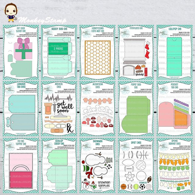 MonkeyStamp Metall-Stanzform Oster-Zuckergeschenktüten-Box in Silber für DIY Scrapbooking und Bastelarbeiten - Bild 1