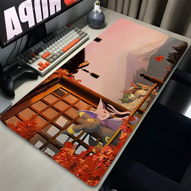 Potdemiel Gamer-Mauspad XXL mit Espeon Motiv, Mehrfarbig - Bild 1