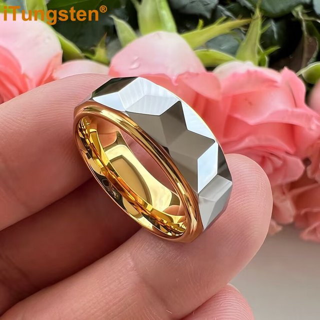ITungsten Ehering Wolfram, Bicolor, 8mm, Unisex - Bild 1