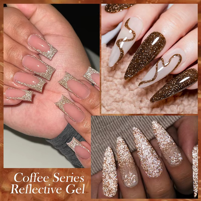 Meet Across Gel-Polish, Kaffeefarben, Schimmernd, 7 ml - Bild 4