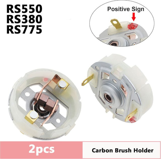 2er-Set Kohlebürstenhalter aus Messing für RS550 RS380 RS775 DC Motoren von Bohrmaschinen und Elektroschraubern - Bild 1