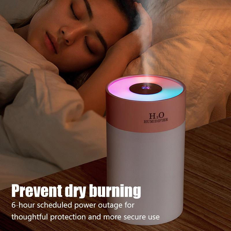 Binchi Keji Travel Luftbefeuchter mit Farb-Nachtlicht und USB-Anschluss, 260 ml, Weiß - Bild 1