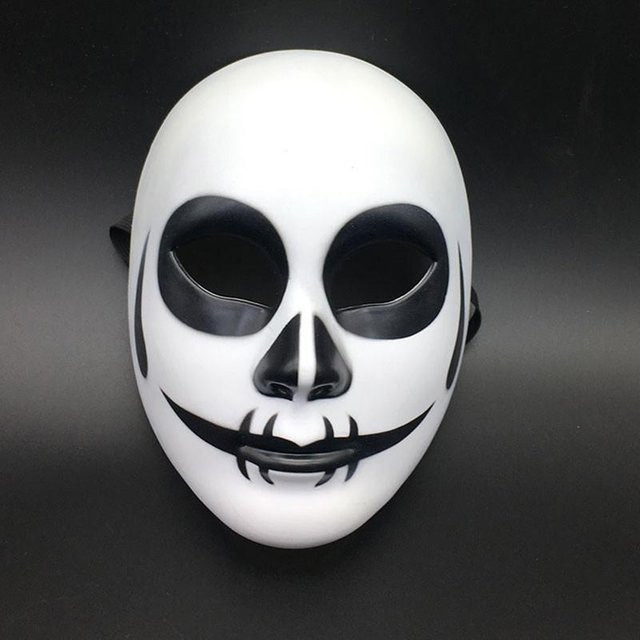 Anonyme Masken Halloween, Gesichtsmasken, Weiß, Kunststoff - Bild 1