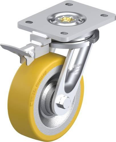 Blickle Lenkrolle LO-SETH 150K-RI4 mit Feststeller, Rad-Durchmesser: 150 mm, Tragfähigkeit: 650 kg - Bild 1