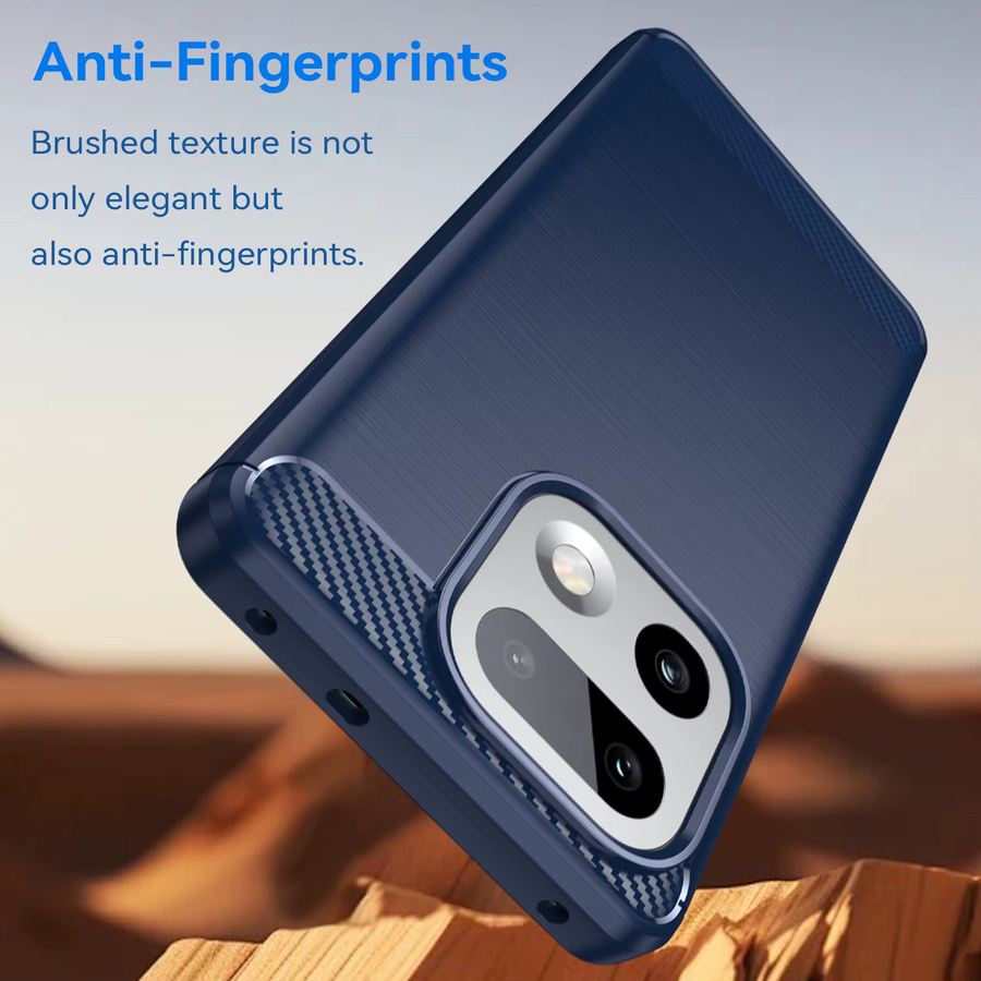 Realme Handyhülle aus Soft-TPU-Silikon mit Carbonfaser-Design für Realme 16 15 14 13 Pro Plus 14X GT7 Pro GT6T GT7T GT6 in Schwarz und Blau - Bild 3