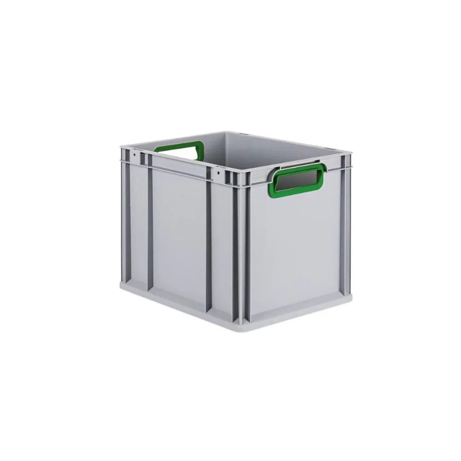 PROREGAL Eurobox Nextgen Color Transportbox mit Griffen, Grün, H x B x T: 40 x 32 x 30 cm, 30 Liter, Offen mit glattem Boden - Bild 2