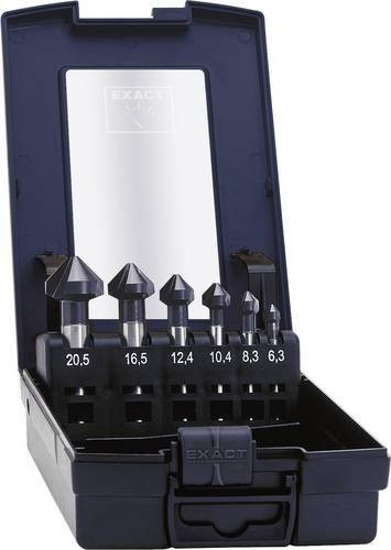 Exact 51157 Kegelsenker-Set aus HSS TiAIN in Silber mit den Größen 6.3 mm, 8.3 mm, 10.4 mm, 12.4 mm, 16.5 mm und 20.5 mm mit Zylinderschaft - Bild 1