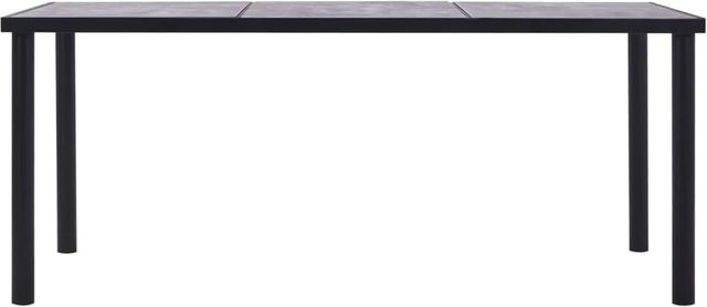 vidaXL Esstisch modern in Schwarz und Betongrau aus MDF und Metall, B/T/H: 200 x 100 x 75 cm - Bild 1