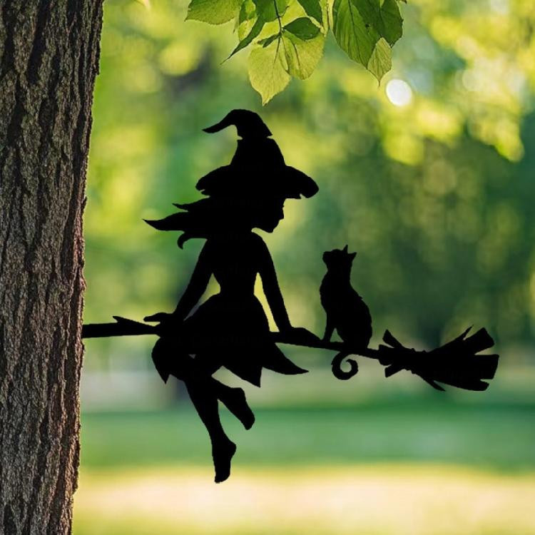 Unheimlicher Nekromant Metallanstecker aus Schmiedeeisen in Schwarz für Halloween Dekoration im Außenbereich - Bild 4