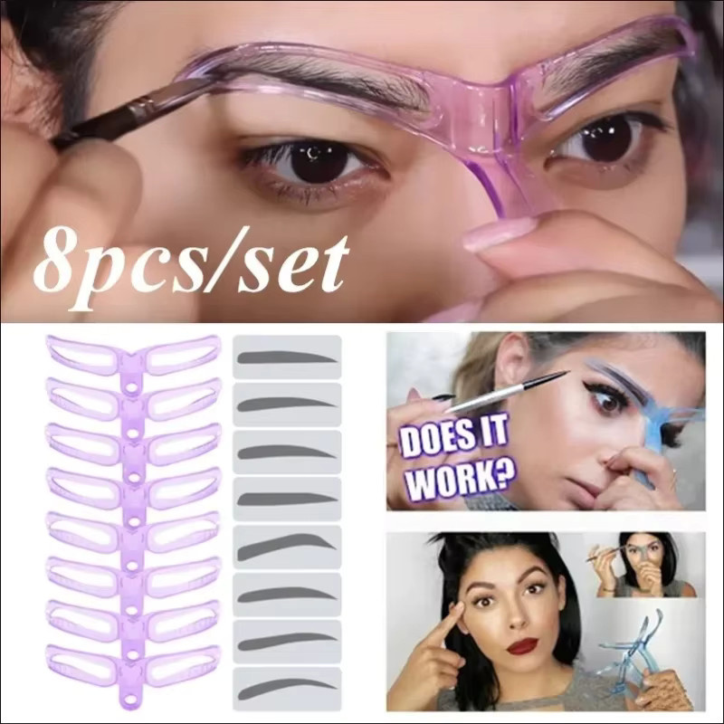 CNKESS Augenbrauen-Schablone und Make-up-Set, Unisex - Bild 2