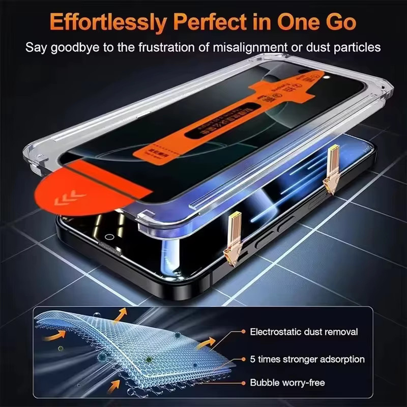AKABEILA Blickschutzfolie aus gehärtetem Glas für iPhone Modelle in Transparent - Bild 2