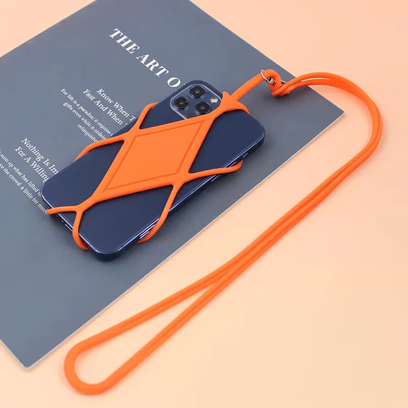 WSSHE Handy-Lanyard aus Silikon in Schwarz für iPhone und Xiaomi, verstellbares Halsband als Handy-Charm-Hülle und Schlingenschnur für Damen und Herren - Bild 2
