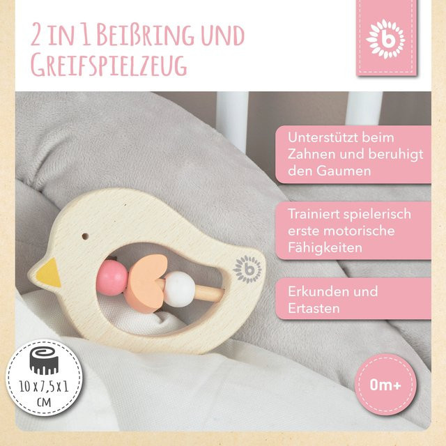 Bieco Beißring Holz Vogel ab 0 Monate - Bild 1