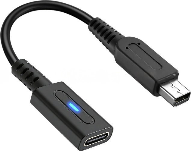OULLX USB-C Ladekabel mit LED für NDSi, 3DS und 3DS LL Spielkonsolen, Schwarz - Bild 1