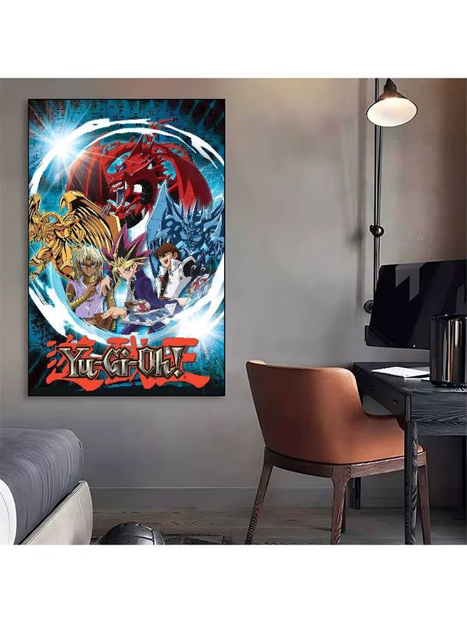 Yu Gi Oh Vintage Poster Wandkunst aus Kraftpapier in Weiß und Multicolor - Bild 7