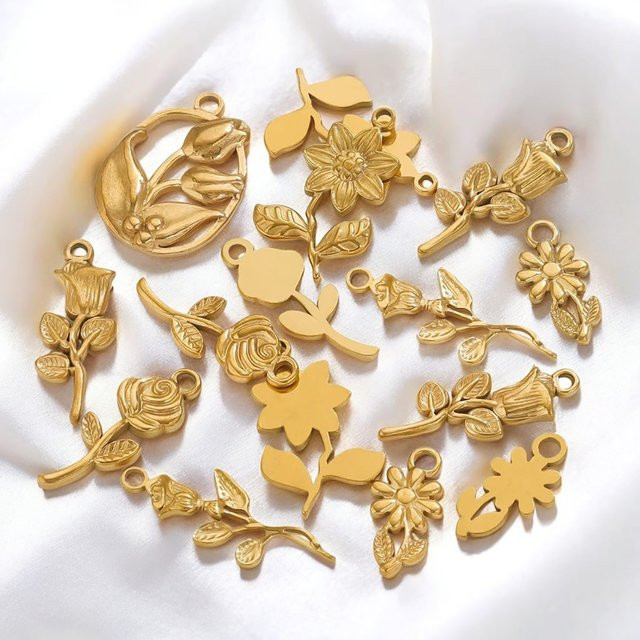 Aiovlo Charms Edelstahl, vergoldet, Gold, Damen - Bild 1