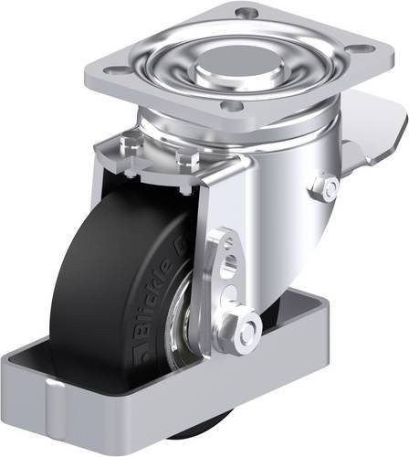 Blickle Stahlblech-Lenkrolle LH-SE 100K-1-ST-FS in Schwarz und Silber mit 100 mm Rad-Durchmesser und einer Tragfähigkeit von 270 kg - Bild 1