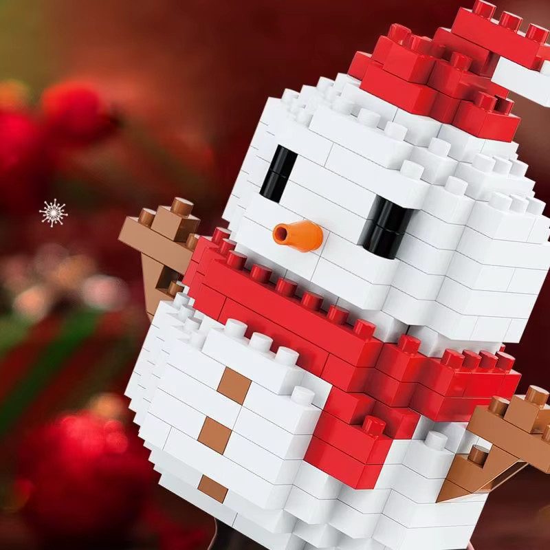 OUZEY Weihnachtsmann Mini-Bausteine Set, kreatives Weihnachtsspielzeug für Kinder in Mehrfarbig - Bild 2