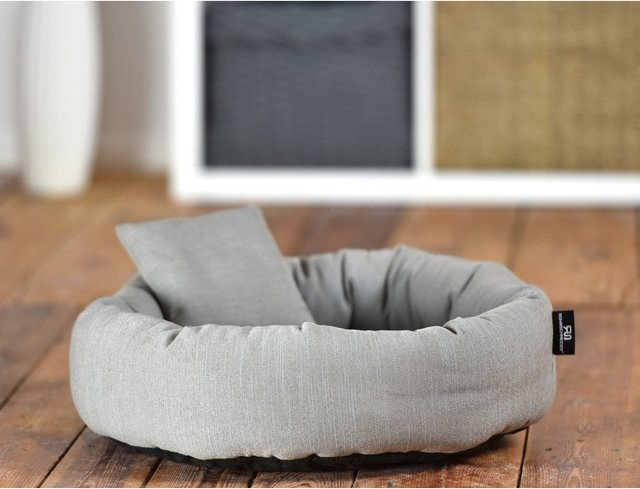 Rohrschneider Kuschelinsel für Haustiere aus recycelten PET-Flaschen, Grau, Durchmesser: 50 cm, Höhe: 15 cm - Bild 1
