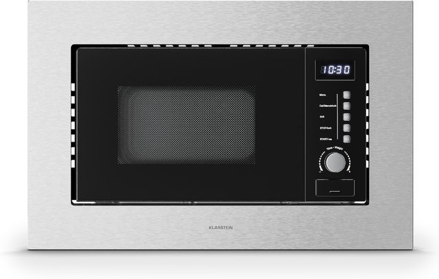 Klarstein Einbau-Mikrowelle mit Grill in Silber, 700 W Mikrowelle und 800 W Grill, Breite: 60 cm - Bild 1