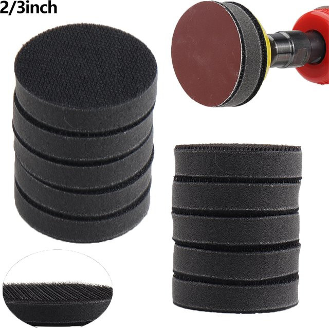 SI FANG Schwamm-Polierpad Set aus 2 weichen Polierkissen und Puffer-Stütztellern für Elektrowerkzeuge, Durchmesser: 50 mm und 75 mm - Bild 1