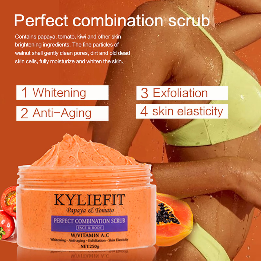 AILKE Papaya- und Tomaten-Kombinationspeeling, 250 g, Gesicht und Körper - Bild 2