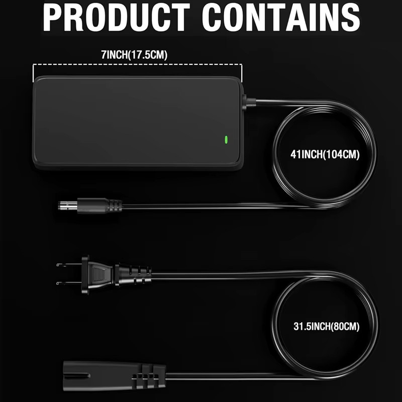 Lectric E-Bike Ladegerät 54,6V 2A für 48V Lithium-Batterien mit DC 5,5x2,1mm Anschluss, Schwarz, Schnellladegerät für Lectric XP 1.0/2.0/3.0 - Bild 2